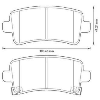 Гальмівні колодки зад. Opel Insignia 08- (TRW) Jurid 573313J