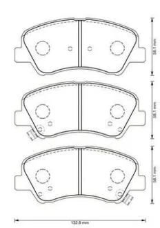 Гальмівні колодки пер. Accent/Solaris/Carens/Rio 09- (Mando) Jurid 573368J