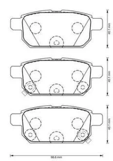 Гальмівні колодки зад. Baleno 16-/Swift 10-/Vitara 15- Jurid 573384J
