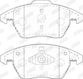 Гальмівні колодки пер. A1/Altea/Beetle/Jeta (TEVES) 11- Jurid 573852J
