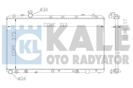 Радиатор охлаждения Fiat Sedici, Suzuki Sx4 Radiator KALE OTO RADYATOR Kale 342120
