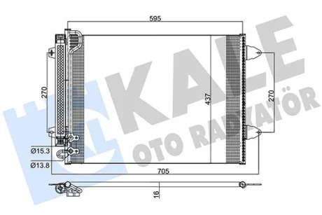 Радіатор кондиціонера Volkswagen Passat, Passat Alltrack, Passat Cc KALE OTO RADYATOR Kale 342305