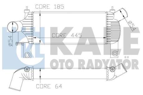 Інтеркулер Nissan Navara (07-), Pathfinder (05-) 2.5 dCi OTO RADYATOR Kale 342355