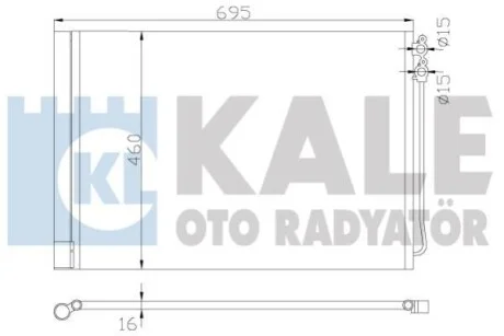 Радиатор кондиционера Bmw 5, 6, 7 Kale 342415