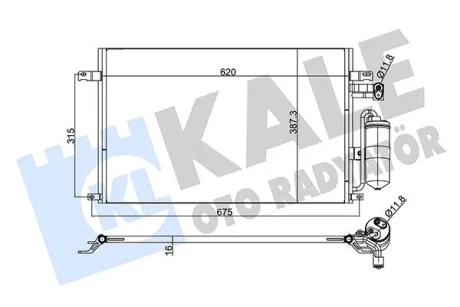 Радіатор кондиціонера Chevrolet Epica KALE OTO RADYATOR Kale 342510