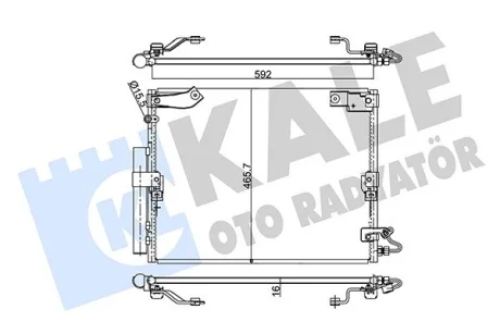 Радіатор кондиціонера Toyota Land Cruiser 100 (98-) 4.2 Tdi, 4.7i KALE OTO RADYATOR Kale 342640