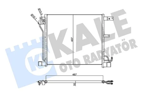 Радіатор кондиціонера Nissan Juke KALE OTO RADYATOR Kale 343165