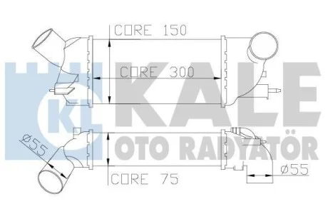 Интеркулер Citroen C5 Iii - Peugeot 407, 407 Sw Intercooler  KALE OTO RADYATOR Kale 343900