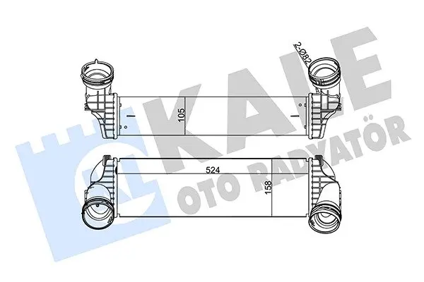 Интеркулер Bmw X5, X6 Kale 344810 (фото 1)