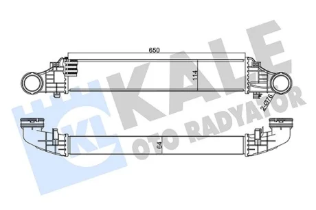 Радиатор интеркулера Mercedes-Benz E 200 Kompressor KALE OTO RADYATOR Kale 344985