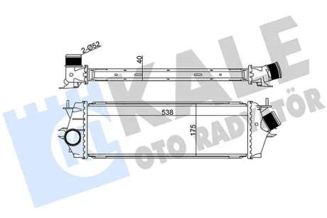 Інтеркулер Nissan Primastar, Opel VIVaro A, Renault Trafic II KALE OTO RADYATOR Kale 345030