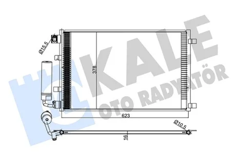 Радиатор кондиционера Nissan Qashqai, Qashqai +2 KALE OTO RADYATOR Kale 345265