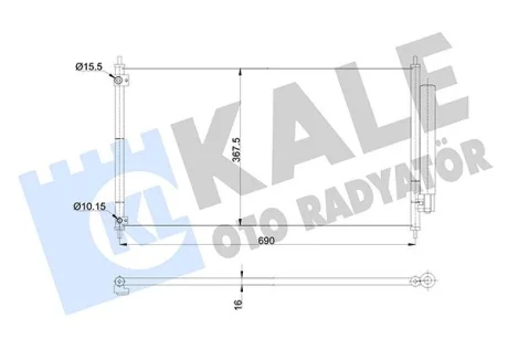 Радиатор кондиционера Honda Accord IX M/A KALE OTO RADYATOR Kale 345405