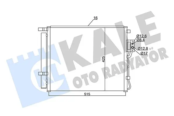 Радіатор кондиціонера Hyundai Santa Fe II KALE OTO RADYATOR Kale 345435 (фото 1)