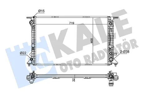 Радиатор охлаждения Audi Q5 KALE OTO RADYATOR Kale 345845