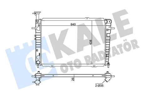 Радиатор охлаждения Hyundai Tucson, Kia Sportage KALE OTO RADYATOR Kale 346235