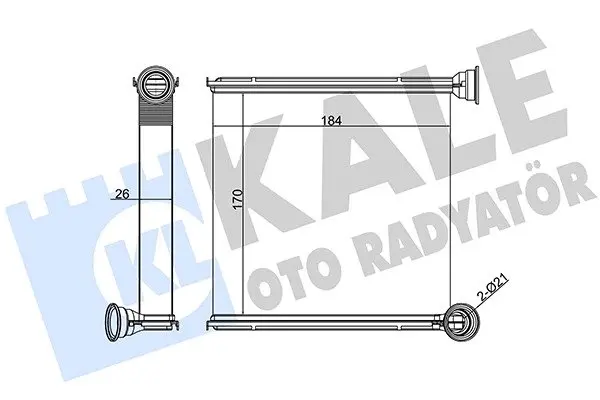 Радіатор обігрівача Audi A3 - Seat Leon, Leon Sc, Leon St - Skoda Octavia KALE OTO RADYATOR Kale 346265 (фото 1)