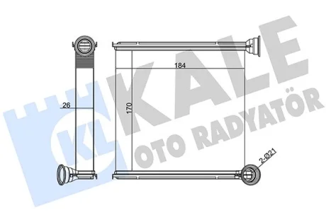 Радиатор отопителя Audi A3 - Seat Leon, Leon Sc, Leon St - Skoda Octavia KALE OTO RADYATOR Kale 346265