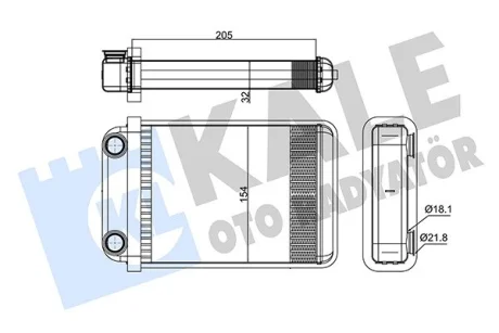 Радіатор обігрівача Opel Astra J, Astra J Gtc, Astra K, Cascada KALE OTO RADYATOR Kale 346390