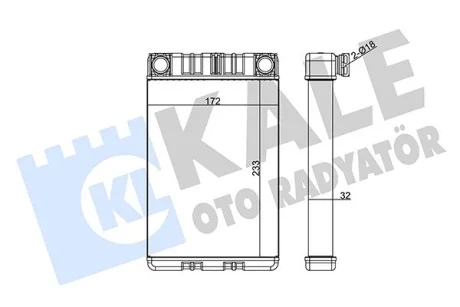 Радіатор обігрівача MB C-Class KALE OTO RADYATOR Kale 346625