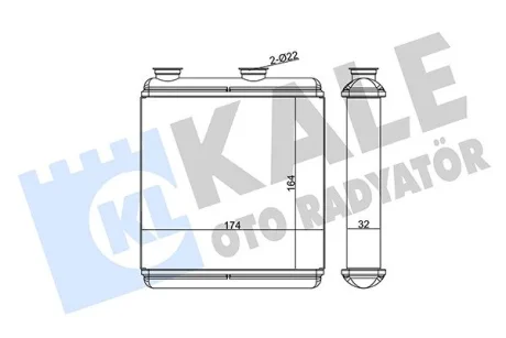 Радиатор отопителя Opel Astra G (98-), Zafira A (99-) KALE OTO RADYATOR Kale 346705