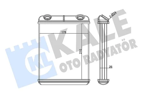 Радиатор отопителя Renault Laguna II (05-) KALE OTO RADYATOR Kale 346715