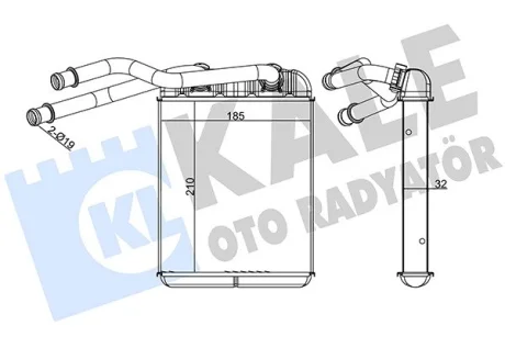 Радиатор отопителя Audi Q7, Volkswagen Amarok, Touareg, Porsche Cayenne KALE OTO RADYATOR Kale 346740