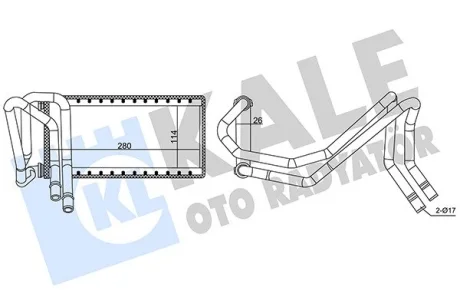 Радіатор обігрівача Land Rover Discovery (04-), Range Rover Sport (05-) KALE OTO RADYATOR Kale 346830