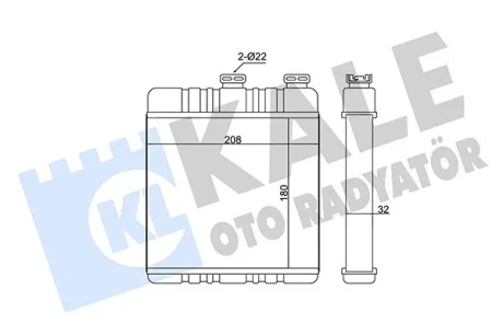 Радиатор отопителя Opel Astra G, Zafira A, B Kale 347115