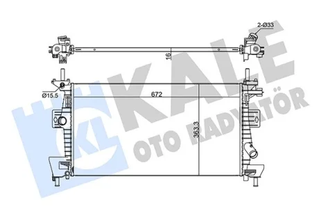 Радиатор охлаждения Ford C-Max Ii, Grand C-Max, Focus Iii Radiator KALE OTO RADYATOR Kale 347280