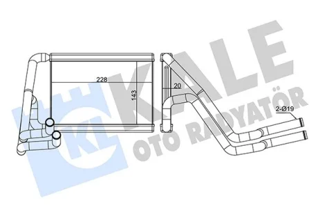 Радиатор отопителя Hyundai Ix35 - Kia Sportage Heater KALE OTO RADYATOR Kale 347340