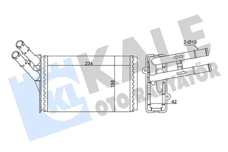Радиатор отопителя Audi A4, Coupe, 80 Avant - Skoda Superb I - Volkswagen Passat Heater KALE OTO RADYATOR Kale 347370
