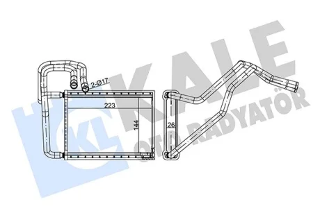 Радіатор обігрівача Kia Cerato Heater KALE OTO RADYATOR Kale 347405