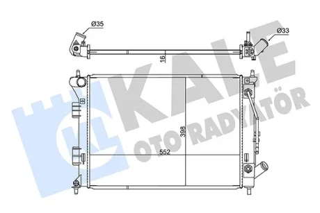 Радіатор охолодження двигуна (паяний) KIA Ceed/Hyundai i30 (11-) 1.6i KALE OTO RADYATOR Kale 347795