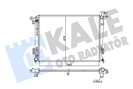 Радиатор охлаждения Hyundai Ix35 - Kia Sportage Radiator KALE OTO RADYATOR Kale 347805
