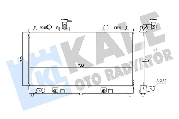 Радіатор охолодження Mazda 6 KALE OTO RADYATOR Kale 347880 (фото 1)