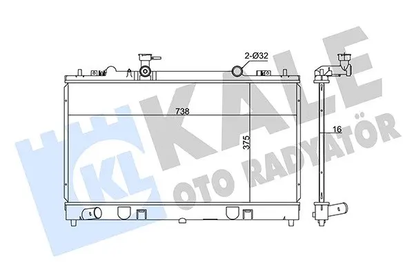 Радиатор охлаждения Mazda 6 Kale 347920 (фото 1)