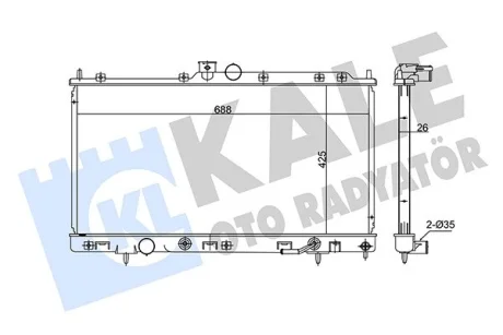 Радиатор охлаждения Mitsubishi Outlander I KALE OTO RADYATOR Kale 347970