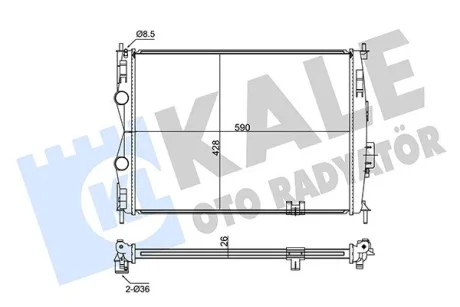 Радиатор охлаждения Nissan Qashqai KALE OTO RADYATOR Kale 348045