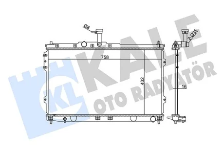 Радіатор охолодження Hyundai H1 KALE OTO RADYATOR Kale 348345