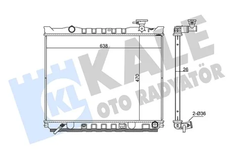 Радіатор охолодження Kia Sorento I KALE OTO RADYATOR Kale 348380