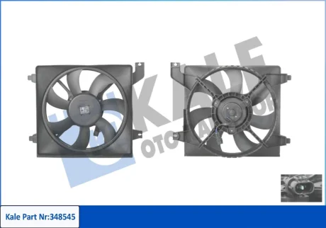 Вентилятор охлаждения радиатора с кожухом Hyundai Accent Era KALE OTO RADYATOR Kale 348545