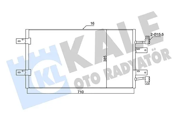 Радіатор кондиціонера Renault Trafic II, Nissan Primastar, Opel VIVaro KALE OTO RADYATOR Kale 350720 (фото 1)