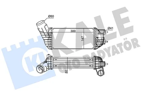 Интеркулер Citroen C4 II, Ds4, Ds5, Peugeot 308, 308 Sw KALE OTO RADYATOR Kale 350825