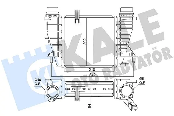 Интеркулер Renault Clio, Modus (10-)/Nissan Note (07-) 1.5 dCi Kale 350880 (фото 1)