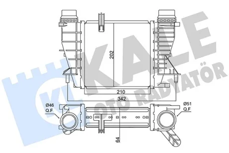 Интеркулер Renault Clio, Modus (10-)/Nissan Note (07-) 1.5 dCi Kale 350880