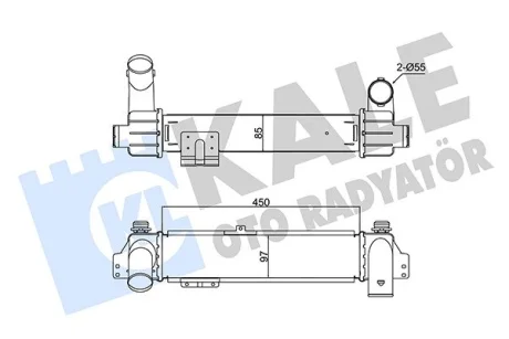 Интеркулер KIA Sorento (02-) 2.5 CRDi KALE OTO RADYATOR Kale 350935