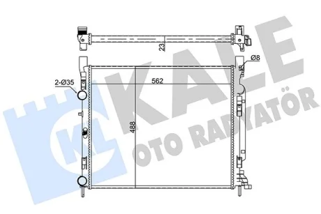 Радиатор охлаждения Renault Kangoo, Grand Kangoo, Kangoo Express, Kango Be Bop - Mercedes Benz Citan Radiator KALE OTO RADYATOR Kale 351010
