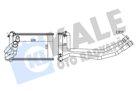 Радіатор обігрівача Renault Megane II  KALE OTO RADYATOR Kale 351685