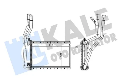 Радіатор отопителя Suzuki Swift (05-), SX4 (06-) KALE OTO RADYATOR Kale 352140